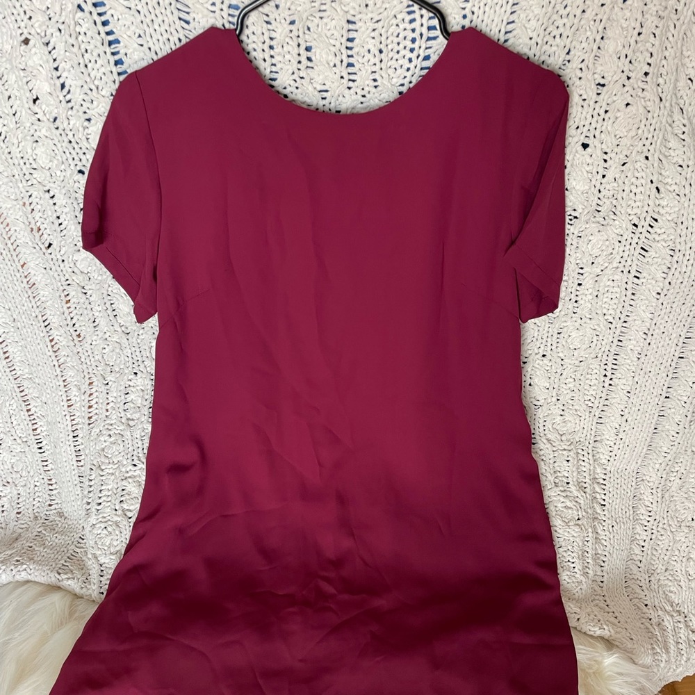 Casual maroon dress